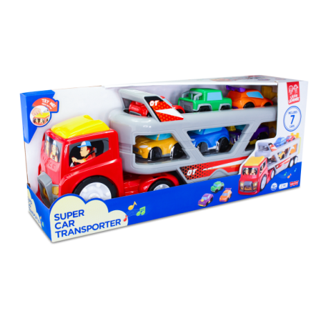 Jucarie interactiva - camion cu platforma auto - imagine 8